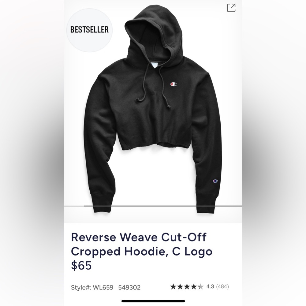 Reverse weave cropped Champion hoodie